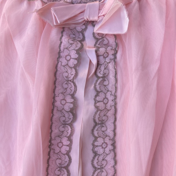 Vintage 60s Pink Babydoll Slip Nightgown Short - Picture 3 of 6